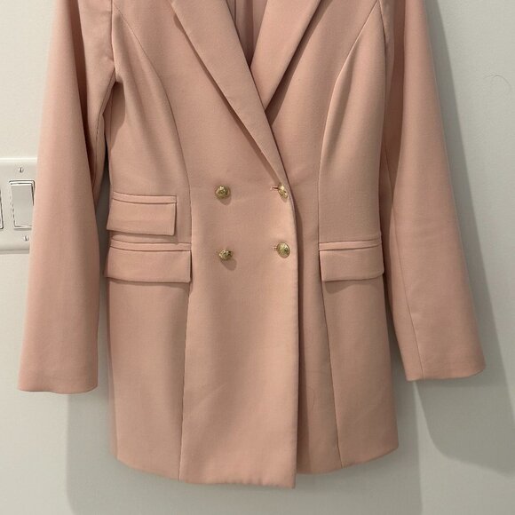 WHBM Long Pale Pink Blazer - Picture 2 of 2
